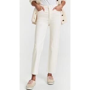 Re/Done '70S' White Cotton Stove Pipe Denim Jean Size 27